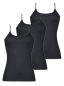 Preview: Pompadour 3er Pack Spaghettitop 8100/01-520, aus reiner Baumwolle