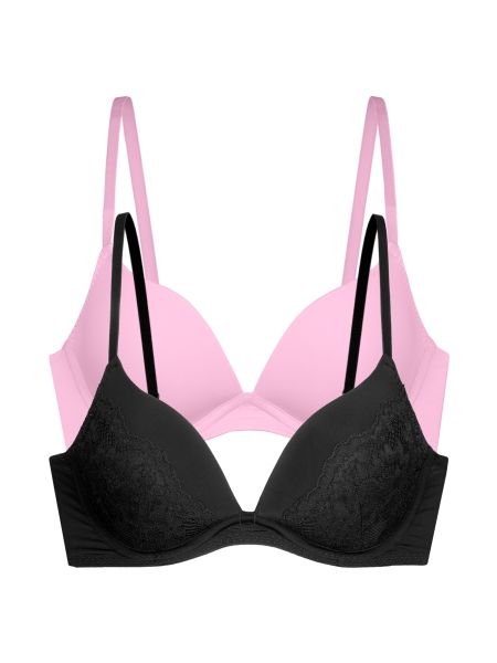 DORINA Doppelpack Pushup-BH Willa, Schwarz/Pink, ab Cup AA