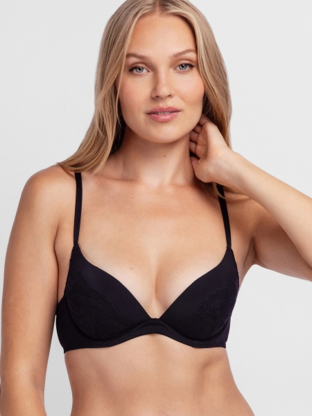 DORINA Doppelpack Pushup-BH Willa, Schwarz/Pink, ab Cup AA