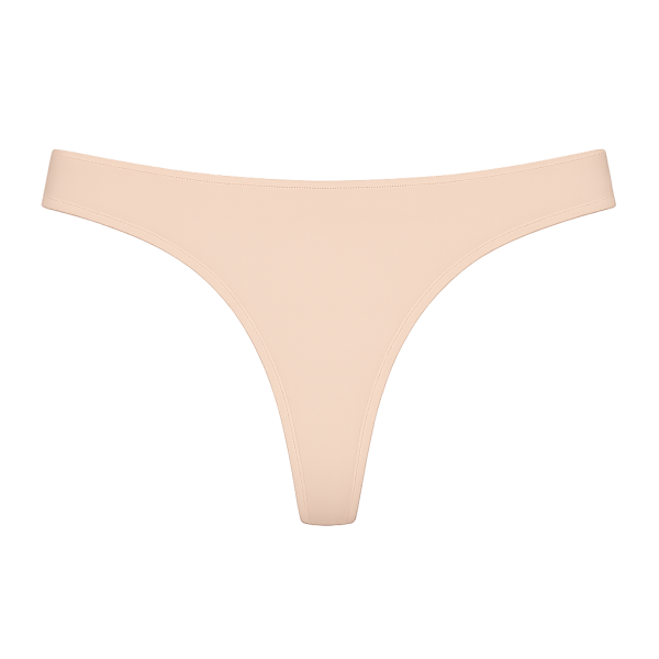 Pompadour Damen Stringtanga 2er Pack „Cotton Light“ – Baumwolle mit Elasthan – Weiß, Schwarz, Skin