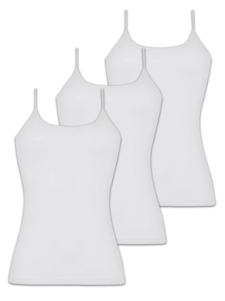Pompadour 3er Pack Spaghettitop 8100/01-520, aus reiner Baumwolle
