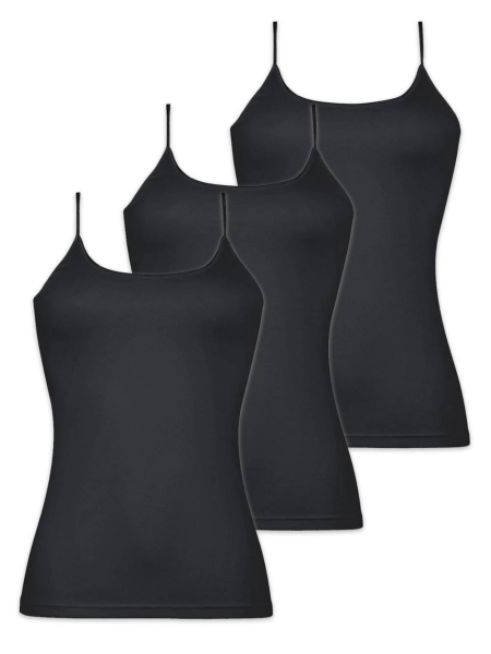 Pompadour 3er Pack Spaghettitop 8100/01-520, aus reiner Baumwolle