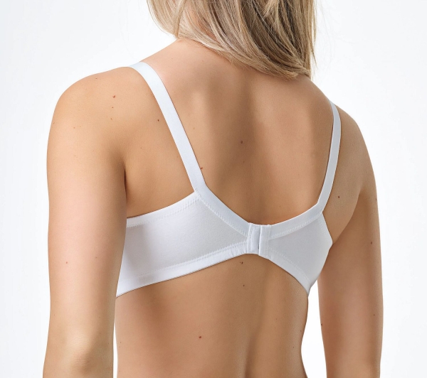 Spiman Baumwoll BH Mira, weiß-hinten