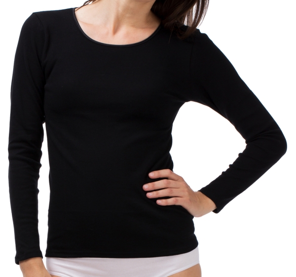 Shirt mit langem Arm aus Baumwolle von Schöller 51140-562