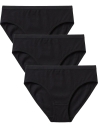 Pompadour Damen Bikinislip 3er Pack Intime 7730-054 – Micro Modal Slip in Weiß, Schwarz, Biskuit, Champagner, Deep Navy & Misty Rose